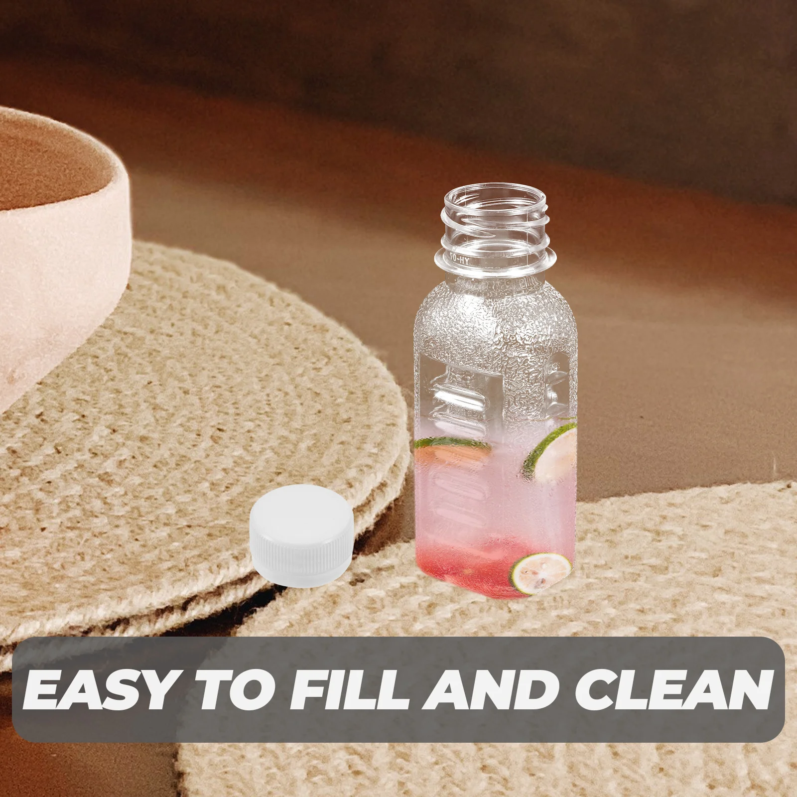 

Reusable 100ML Clear Bottles 10pcs Empty Household Juice Milk Containers Transparent Multi Purpose Drink Accessories Convenient