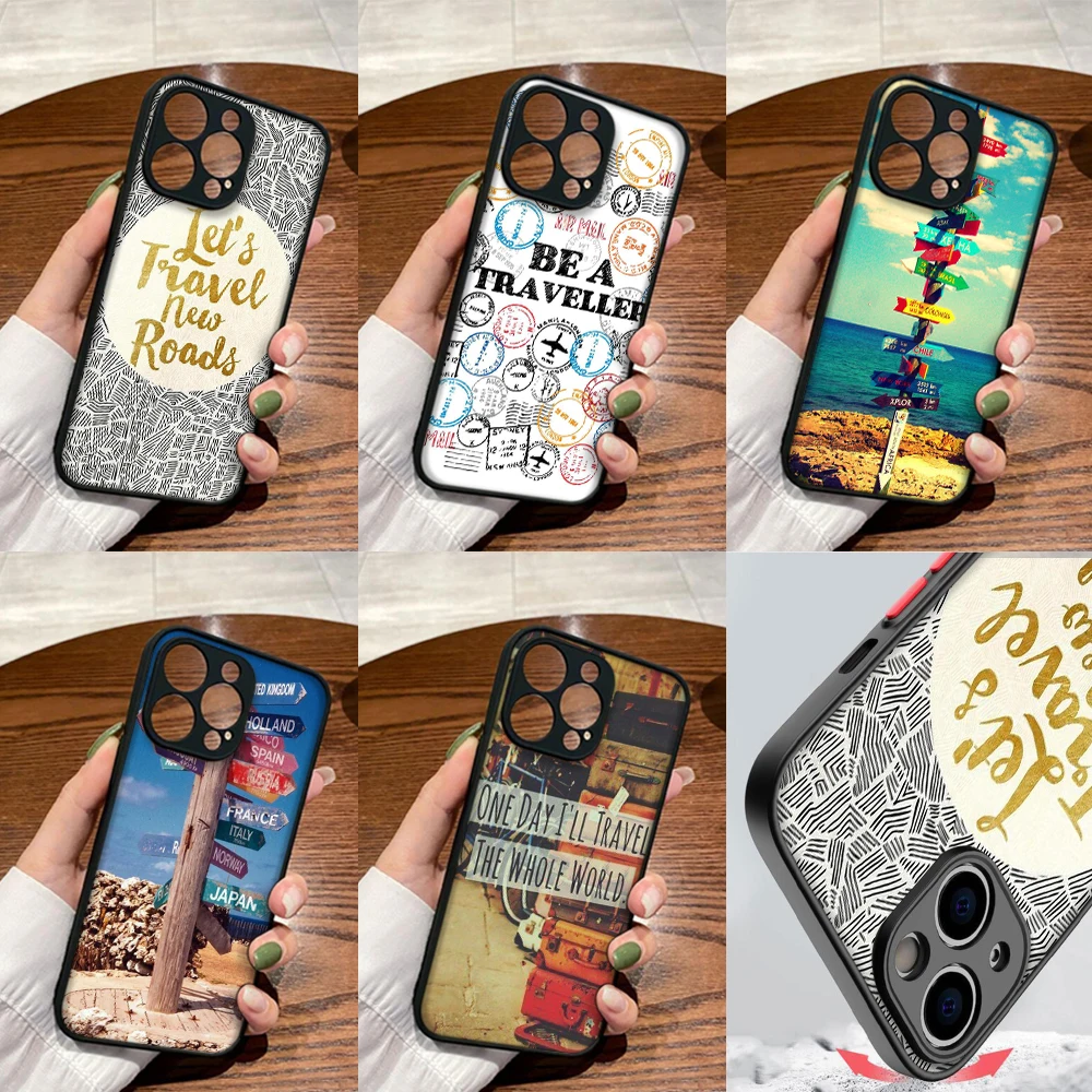 travel often poster signpost iourneys Protective lens Soft Case for iPhone 15 14 Plus 13 12 11 X XS XR Pro Max Mini 8 7 Plus