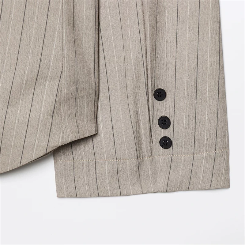 KEYANKETIAN Spring/Autumn New Women's Adjustable Waist Striped Shirt Leisure style Single Breasted Long Sleeve Loose Blouses Top