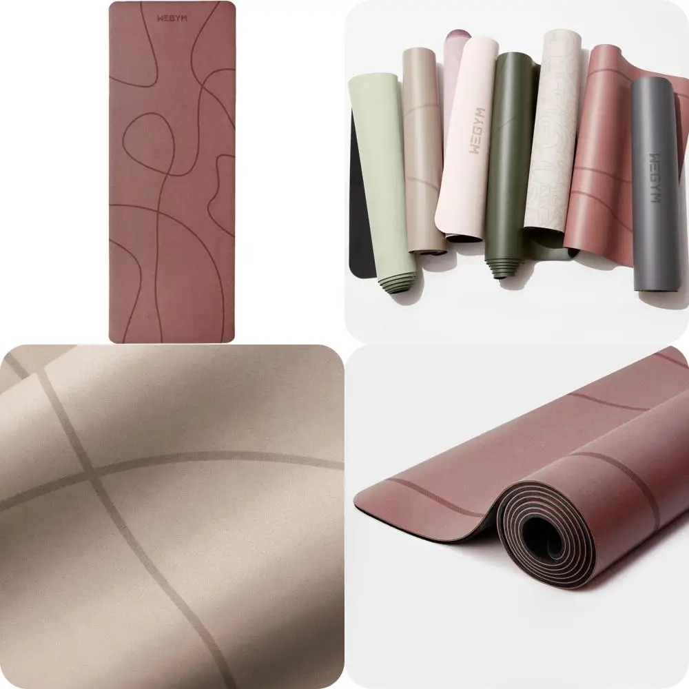 

Мягкий противоскользящий полиуретановый замшевый коврик для йоги диаметром 4 мм для упражнений, пилатеса и домашних тренировок с ремнем для переноски