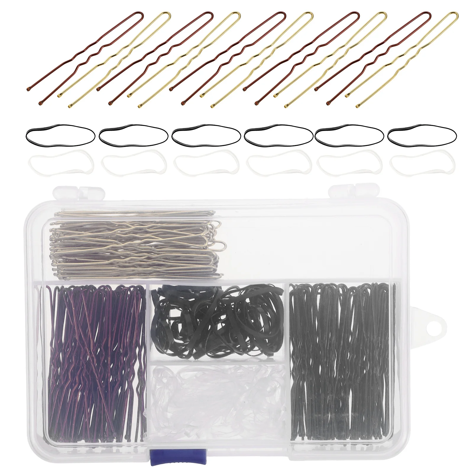 

1 Box U Shape Bobby Pins Hair Bands Set Reliable Hair Accessories for Women Girls Perfect for Daily Use Party Hairstyles