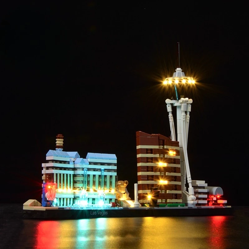 LED Lighting Set Suitable for LEGO Las Vegas Architecture 21047(Not Including Building Blocks)