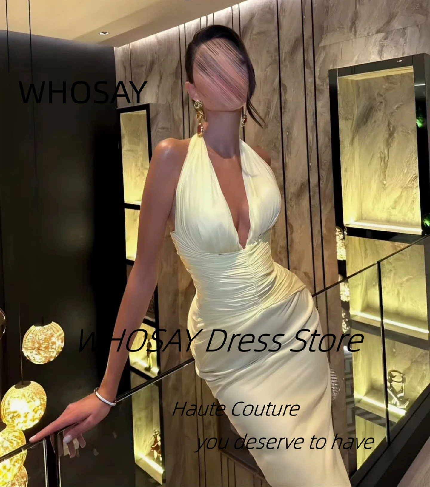 لماذا فساتين لحضور الحفلات الموسيقية الرسن الخامس الرقبة فستان خاص لحفلات الزفاف مثير عارية الذراعين رداء دي كوكتيل مساء رداء حفلات مخصص