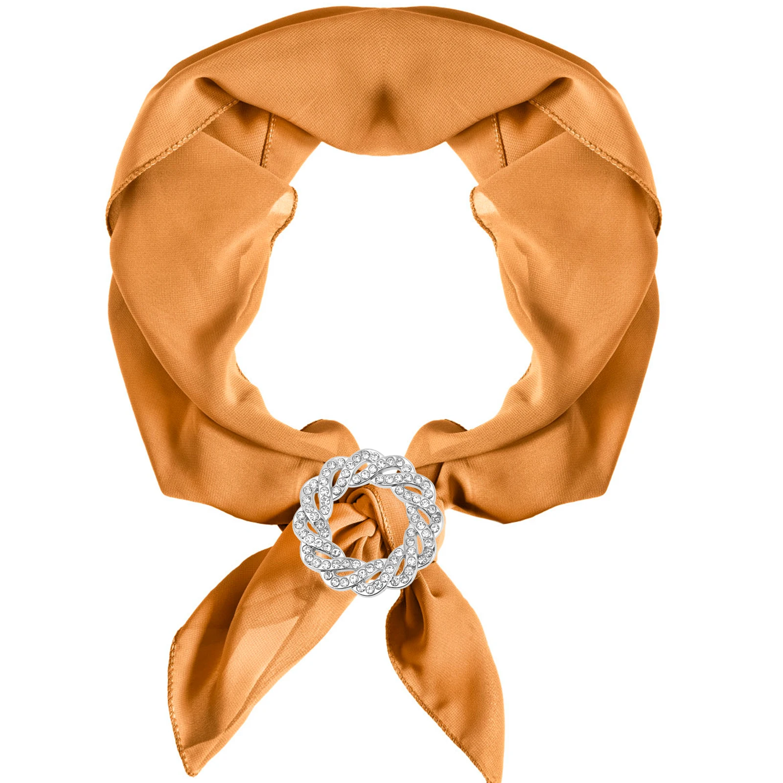 

6Pcs Shirt Scarf Ring Clip Set Stylish Round Buckle for T Shirts and Thick Scarves Premium Metal with Sparkle T Shirt Ring