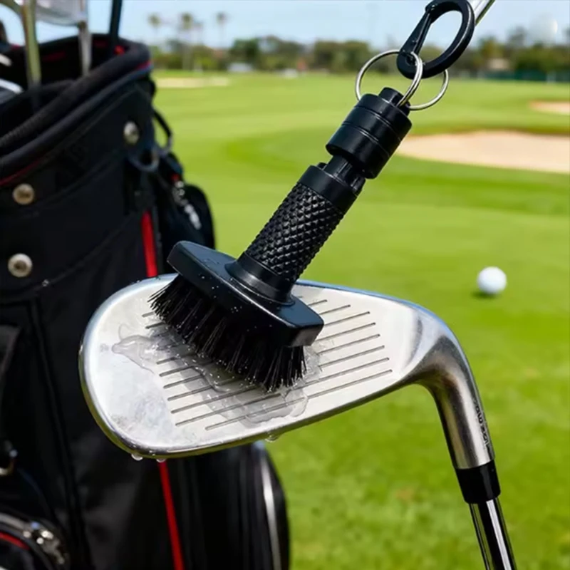 Golf Club Cleaning Brush, Groove Cleaner, Mini Golf Club Brush, Magnetic Quick-Release Golf Accessory