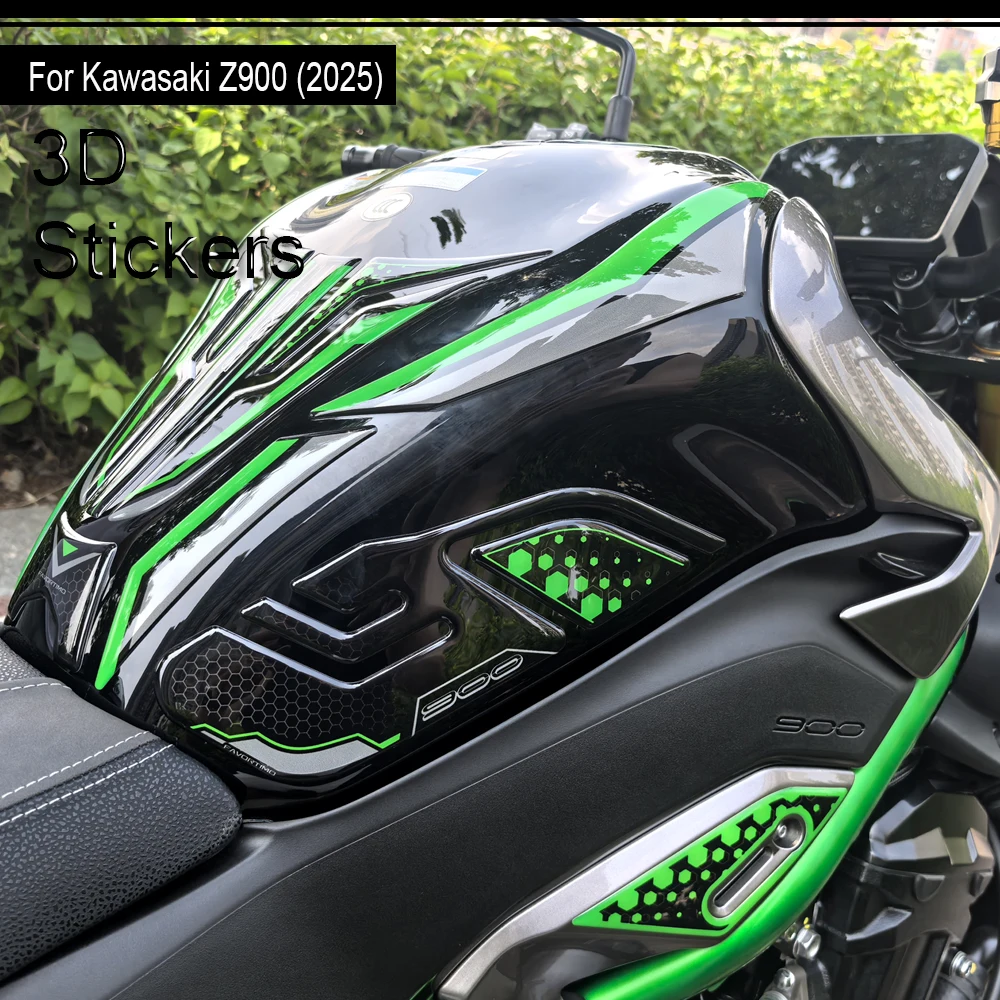 دراجة نارية لكاواساكي Z900 Z 900 SE 2025 2026 خزان الوسادة الغاز غطاء زيت الوقود طقم حماية هدية الحاجز يغطي ملصقات الشارات #4