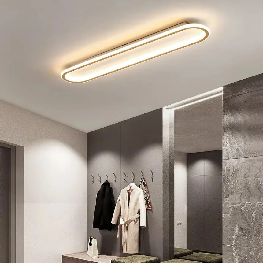 Plafoniera a LED nordica con telecomando, dimmerabile, camera da letto, soggiorno, balcone, illuminazione domestica per interni, luce decorativa per corridoio lungo