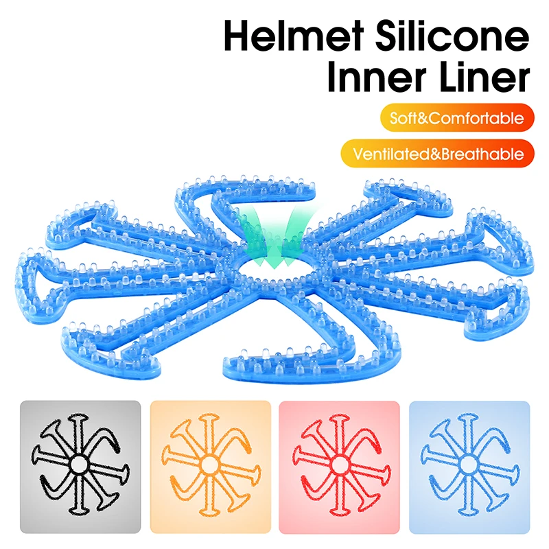 WEST BIKIN Replaceable Helmet Liner Soft Silicone Massage Summer Breathable MTB Road Bike Motorcycle Helmet Inner Protection Pad