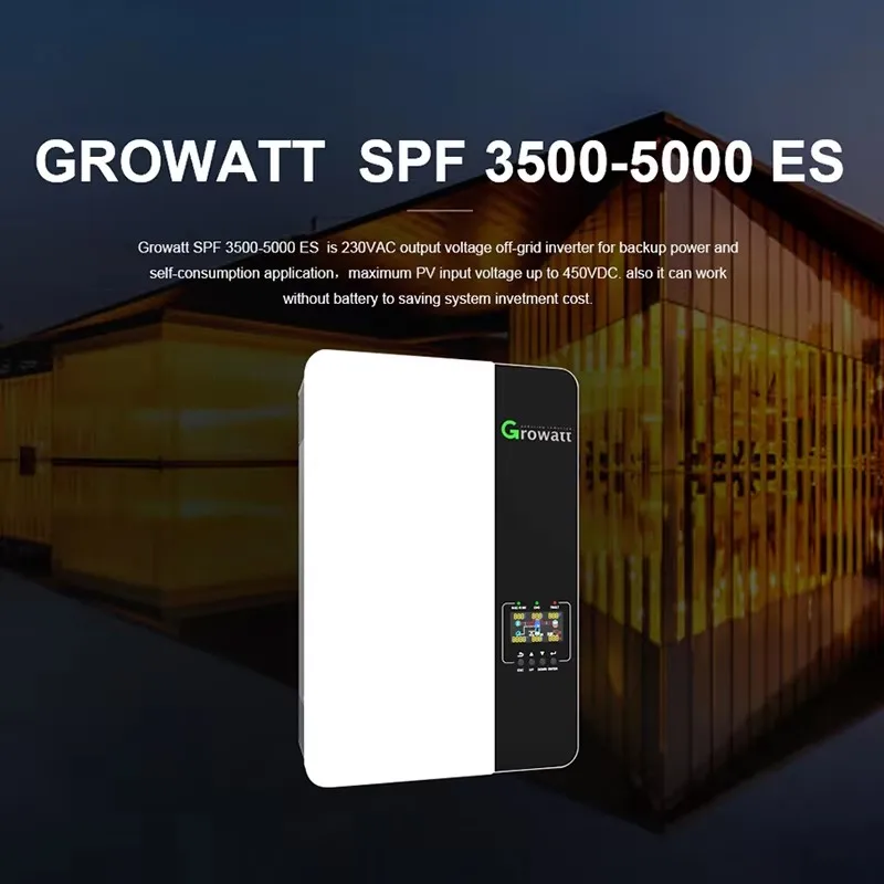 Growatt Off Grid Storage Hybrid Inverter 5000W 5KW 220/230V 48V BMS For Lifepo4 Battery Wifi Pure Sine Wave Home SPF5000 ES