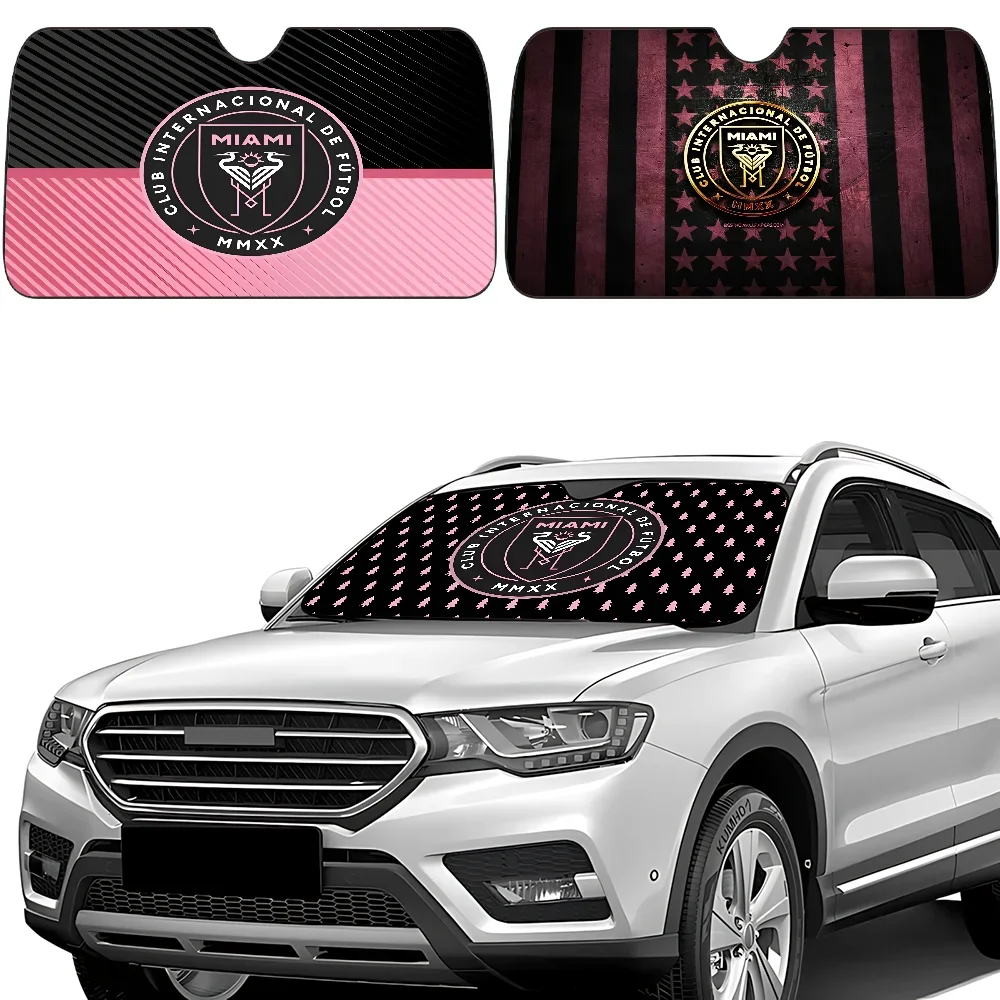 

Inter Miami Car SunShade Windscreen Front Window Visor Sun Visor Solar Protect Plaid Gift Novelty Car