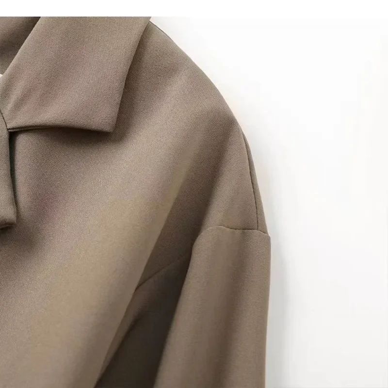 Women Long Sleeve Blazer Black Coats Woman's Clothing Trend Suits Oversized Loose-fitting Office Lady Elegant Solid Casual