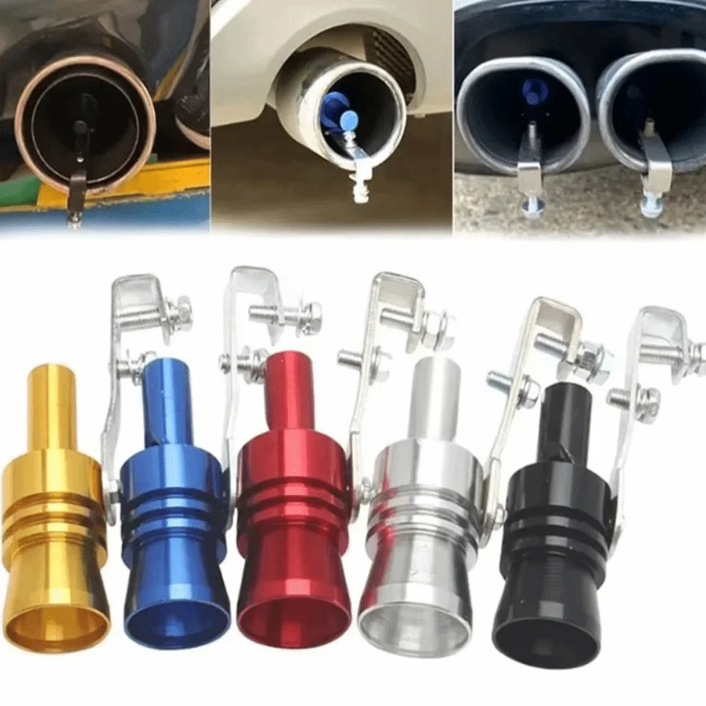 Universal Car Sound Simulator Exhaust Expander Sound Changer Turbine Tailpipe Whistle Aluminum Motorcycle Sound Wave Generator