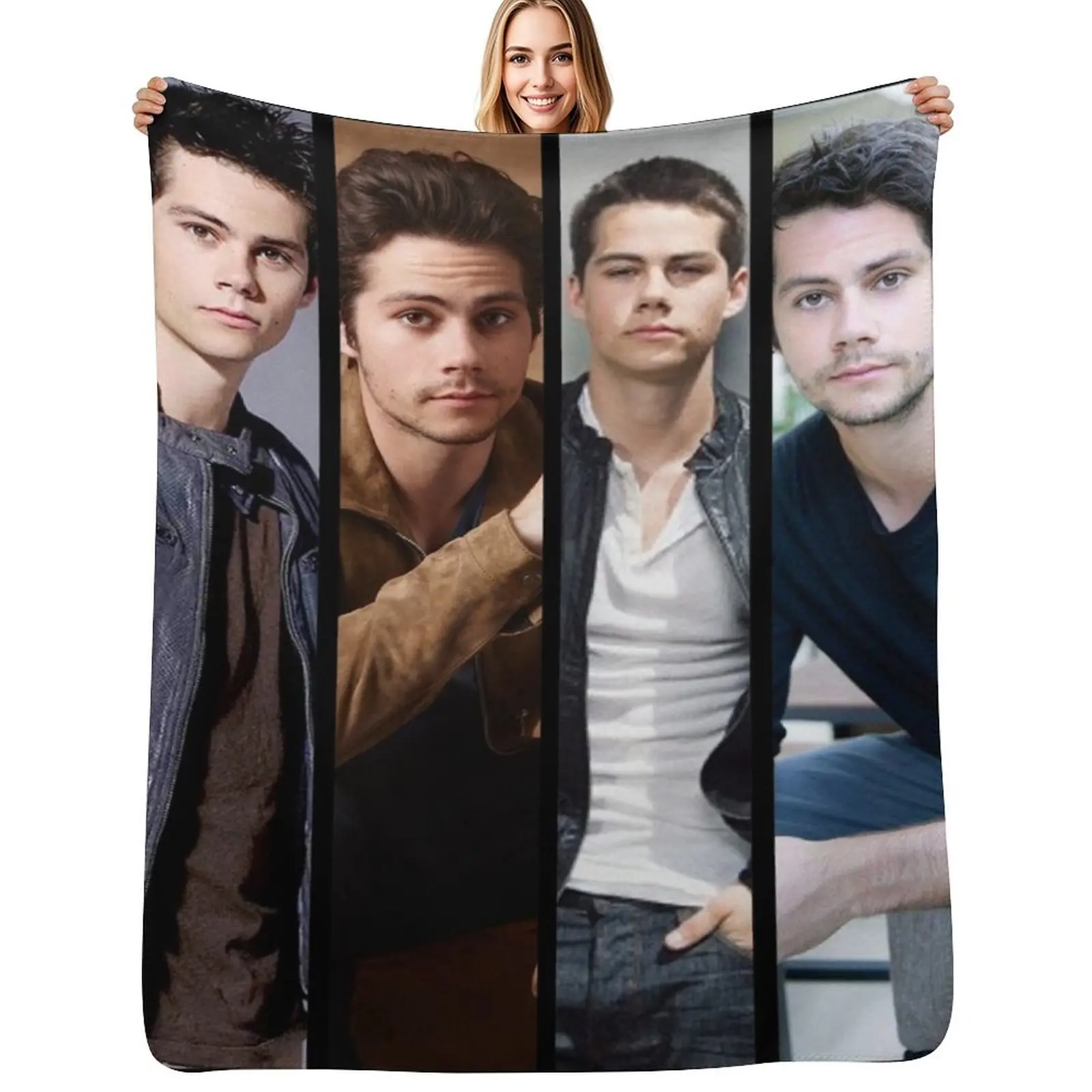 Dylan Obrien Vertical Collage Throw Blanket Summer Beddings Sleeping Bag for babies Bed Fashionable Sofa Quilt Polar Blankets