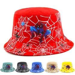 Spiderman 2-8 Years Kids Cap Summer Sun Hats for Boy Girl Outdoor Visor Beach Hats Children's Hip Hop Hat Fisherman's Hat