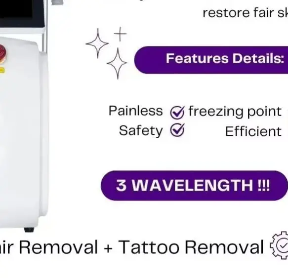 

Многофункциональный лазерный аппарат 2-в-1 (диодный и Nd:YAG) 755 808 1064 нм для удаления волос, портативный пикосекундный лазер для удаления татуировок