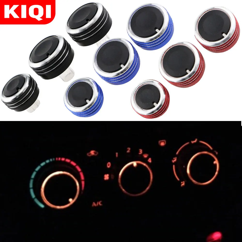 KIQI Car AC Knob Air Conditioning Control Switch Knobs for VW MK6 Bora Golf 5 Tiguan Touran Passta B6 B7 3C for Skoda Octavia A5