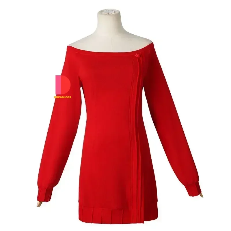 Yor Forger Cosplay Long Red Knitting Sweater Costume Anime Spy Family Women's Wear High Quality Roleplay Outfit Love Live Cos