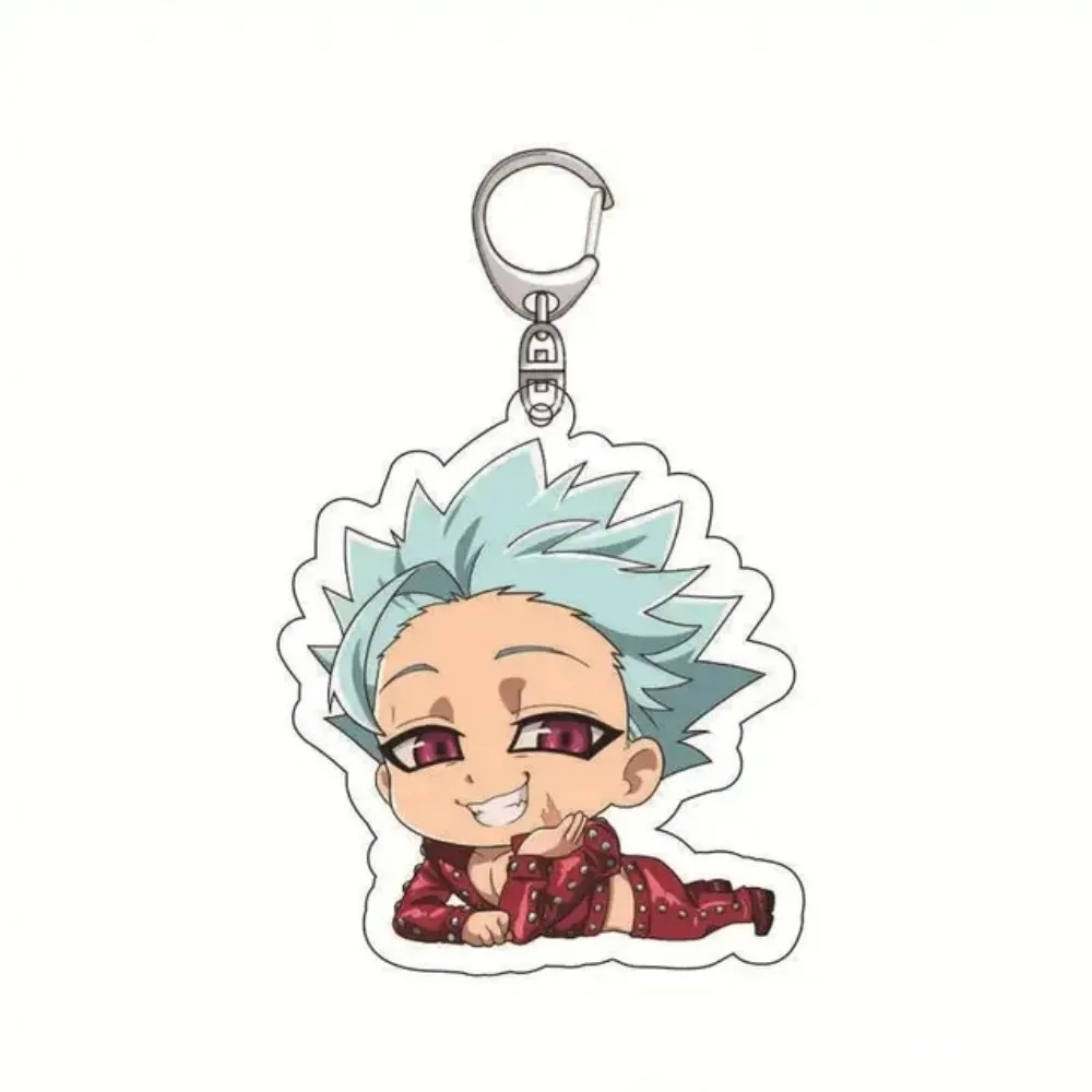 Брелок японского аниме «Семь смертных грехов», милая фигурка Meliodas Elizabeth Liones Diane, подвеска для ключей от автомобиля, сумка, очаровательный подарок для фанатов Брелок японского аниме «Семь смертных грехов», милая фигурка Meliodas Elizabeth Liones Diane, подвеска для ключей от автомобиля, сумка, очаровательный подарок для фанатов