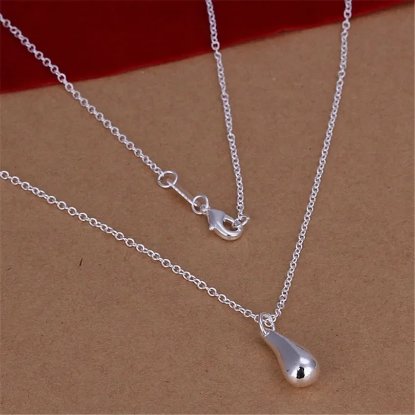 promotions Price Silver Plated jewelry fashion pretty high quality for WOMEN lady drop chain pendant necklace jewelry N177