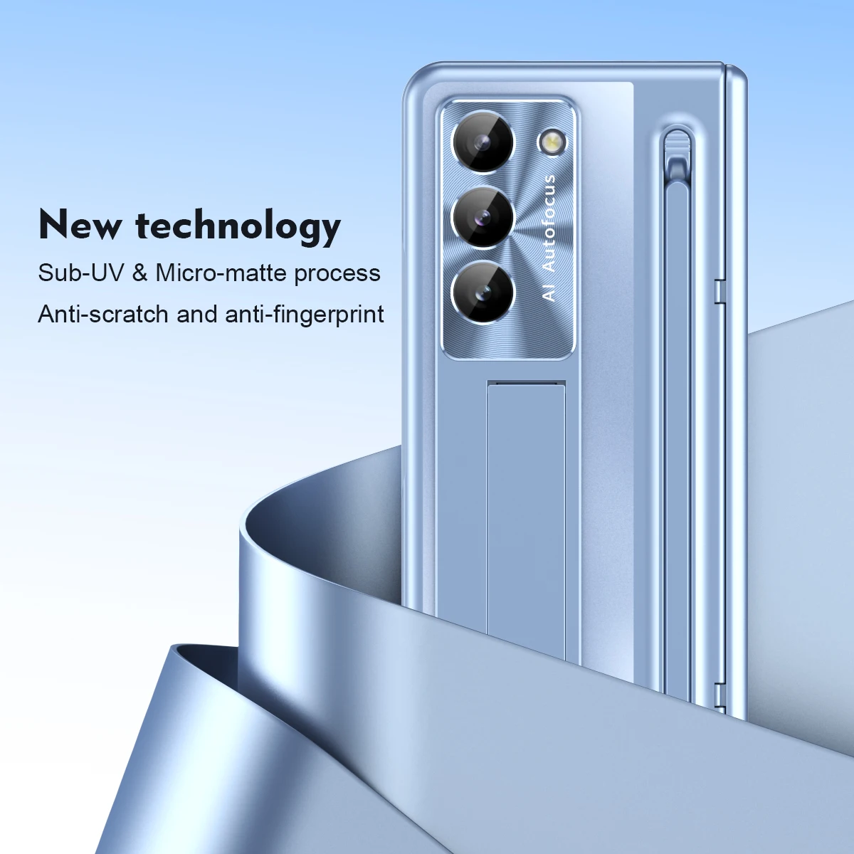 For Samsung Galaxy Z Fold 5 Case Plating Hinge Fold 4 6 With S Pen 360 Full Screen Protector AG Matte Shockproof Kickstand Cover