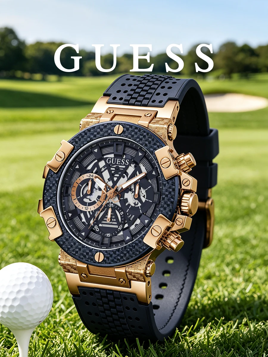 Smartwatch Guess - Guess Men's Watch Black Silicone Strap