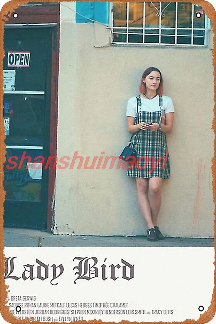 NIUMOWANG Metal Sign - Lady Bird Movie Tin Poster 12 X 8 Inches ADS