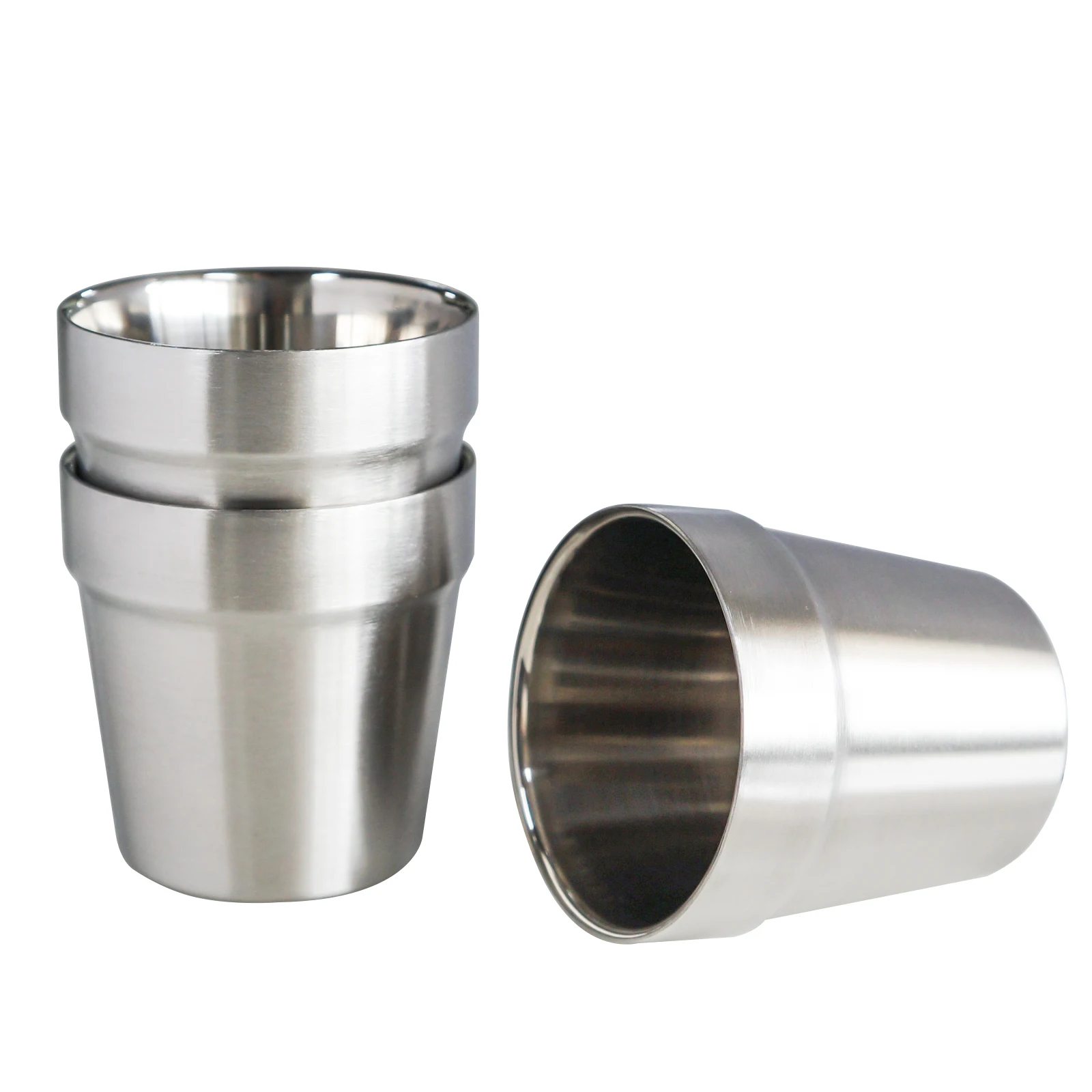 Stainless Steel Cup with Double Vacuum Insulation, Pour Over Coffee Tea Mug, Fashion, 3Pcs