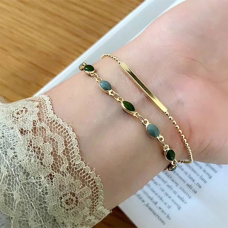 Fashion Pearl Double Layers Anklet Bracelet Beach Imitation Barefoot Sandal Leg Chain Foot Jewelry Accessories for Women Gifts