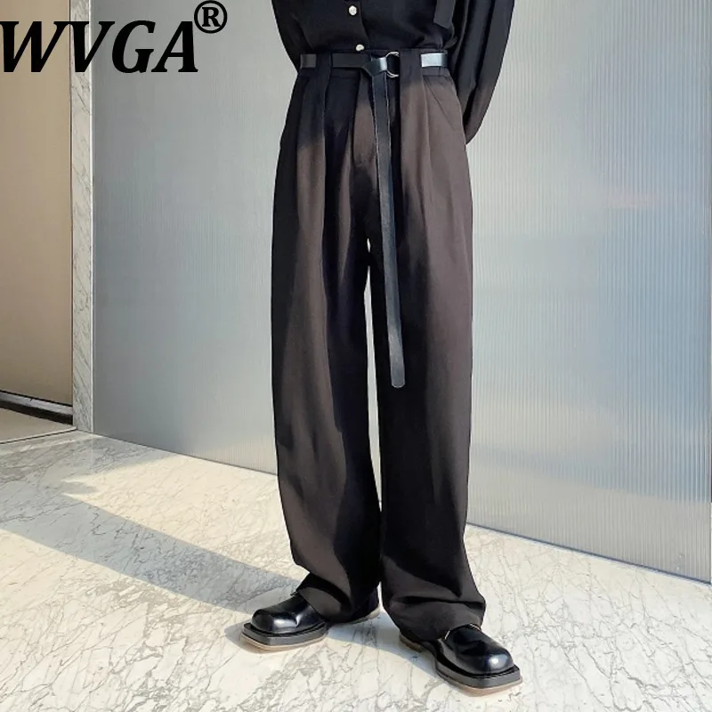 

WVGA Spring Summer New Man Tide High Street Versatile Korean Style Belt Accessories Niche Chic Casual Straight Suit Pants W8840