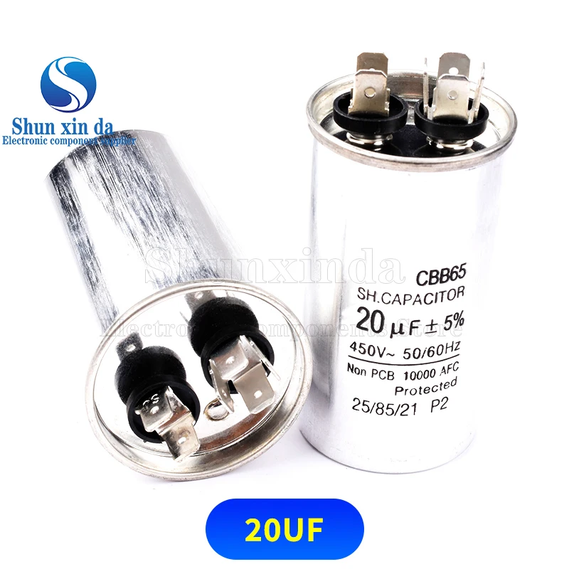 CBB65 Air Conditioning Compressor Startup Capacitor 450V AC 5UF 6UF8UF10UF 12UF15UF20UF25UF30UF35UF40UF45UF50UF60UF70UF80UF