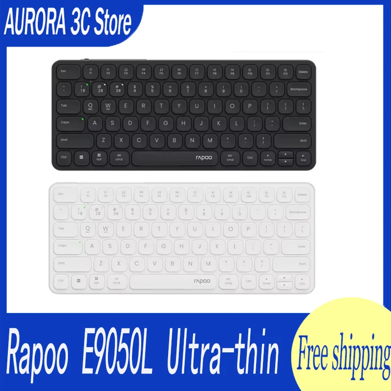 

Ультратонкая Беспроводная мембранная клавиатура Rapoo E9050L, трехрежимная Офисная Клавиатура, бесшумная, с длительным сроком службы, аксессуары для ПК и игр