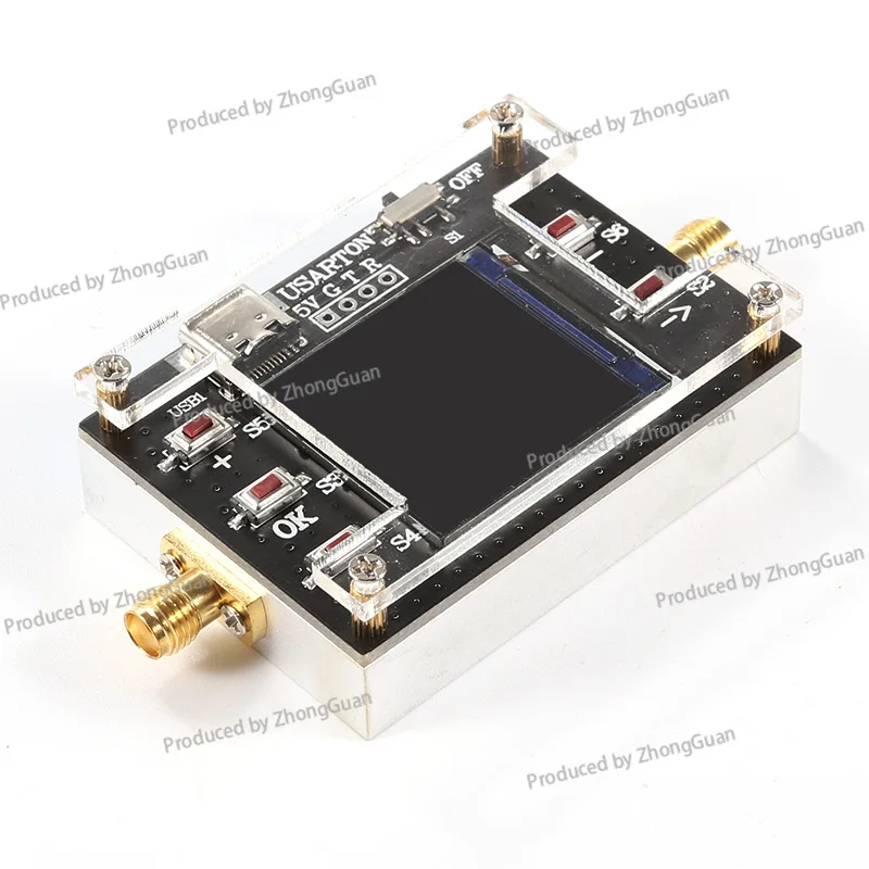 TYPE-C 6G Digital Programmable RF Attenuator 30DB TFT Display CNC Shell Supports Communication