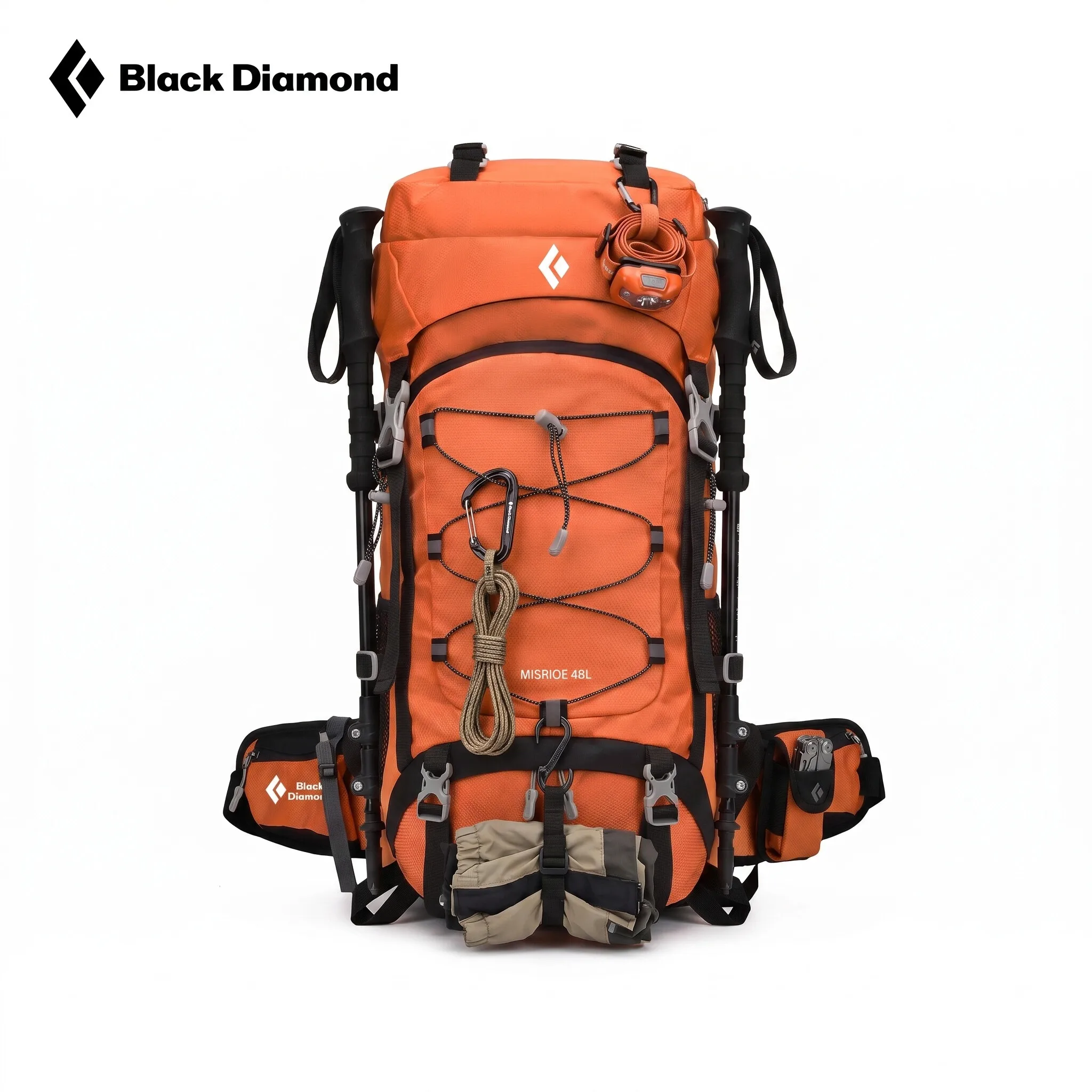Black Diamond Multifunktionale Bergsteigertasche 48L Große Kapazität Reise-Bergsteigertasche Wasserdicht – Detail 22