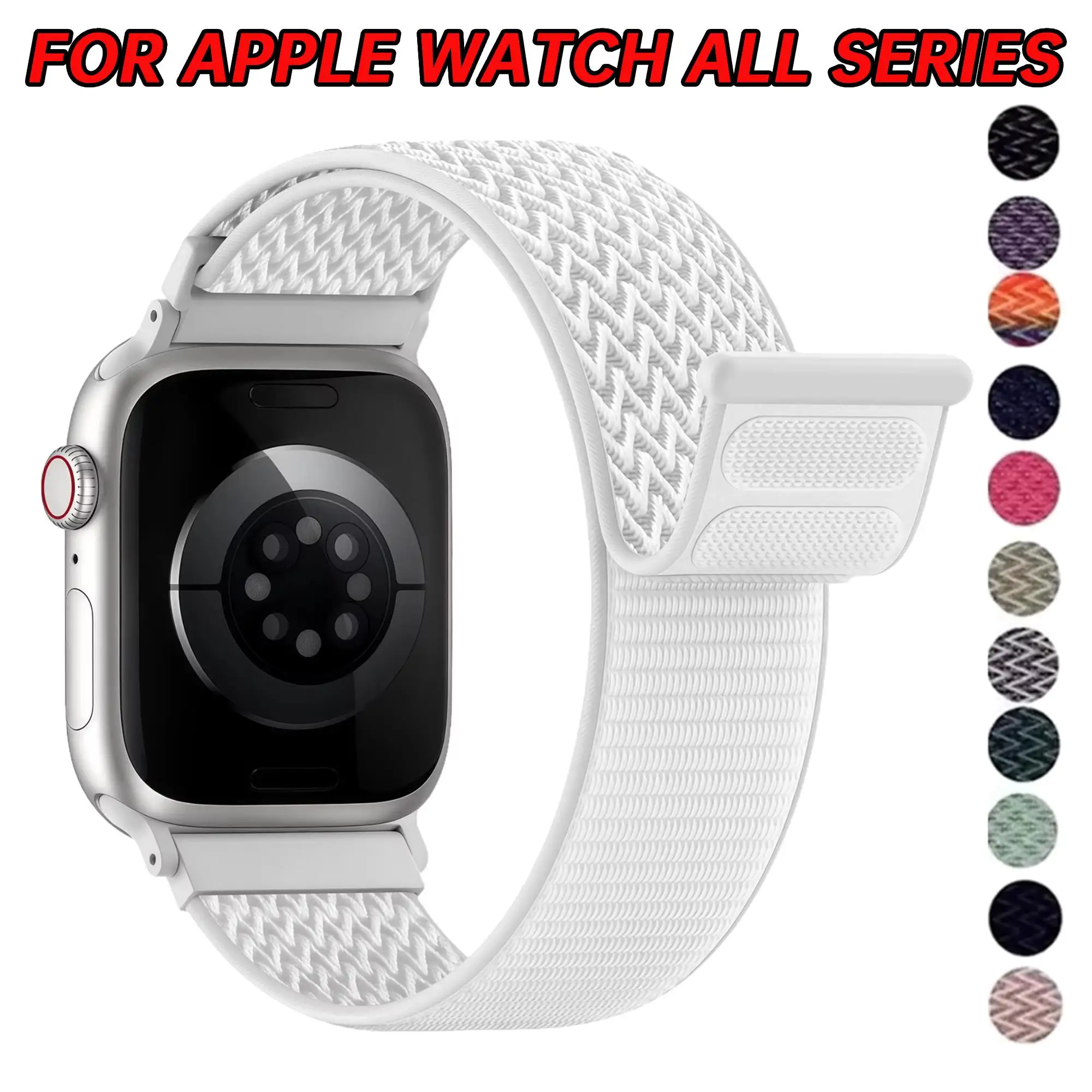 Sport Strap for Apple watch Bands 46mm 42mm 44mm 40mm 41 45mm Scrunchie Nylon Bracelet Correa iwatch 11 10 SE 9 8 7 Ultra 2 49mm