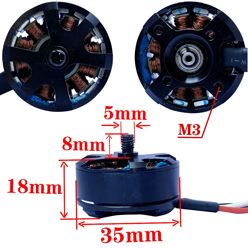 3518 Motor Tanpa Sikat KV650 untuk Model Navigasi Aksesori Pesawat Spindel Mesin Pesawat UAV Empat Sumbu