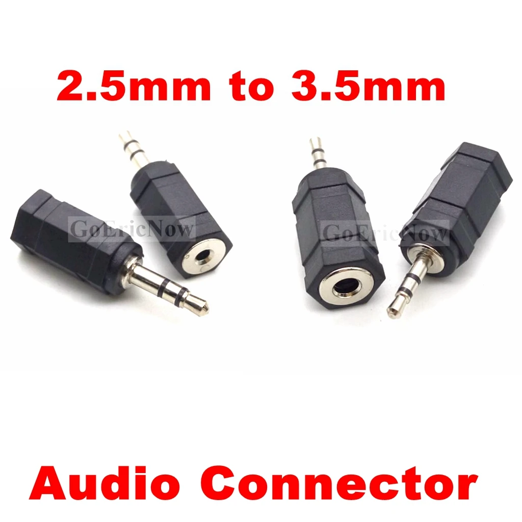 1pcs 2.5mm 3.5mm Stereo Female Jack to 2.5 3.5 Male Plug to Audio Converter Adapter Connector