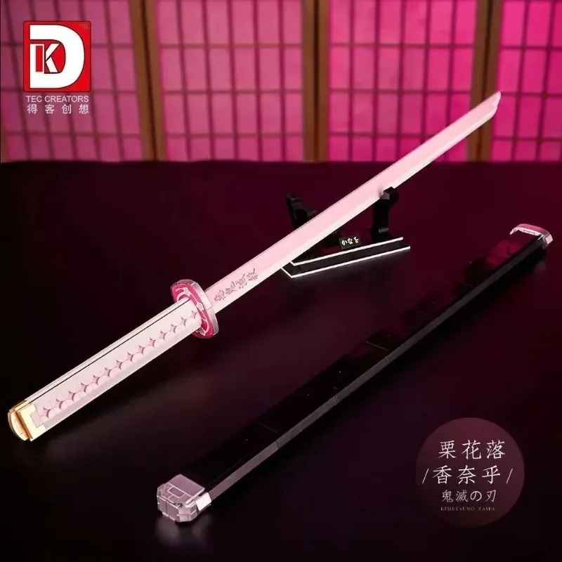 Anime Samurai Kurika Falling Fragrance Nana Knife Puzzle Assembly Building Blocks Quality Collection Assembly Toy Ornament