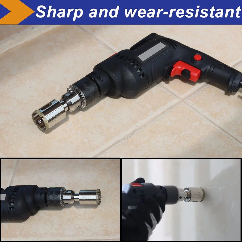 16 مللي متر-120 مللي متر فتاحة الرخام الماس المغلفة هول المنشار مع موقف مثقاب الخشب للرخام الجرانيت بلاط الطوب السيراميك الحفر لتقوم بها بنفسك أداة #6