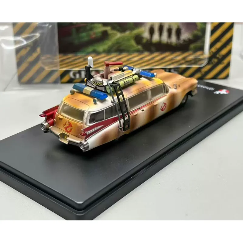 YS Diecast 1/64 Scale Ghostbusters First Generation Ghostbusters ECTO-1 Miller Alloy Car Model Collectible Item