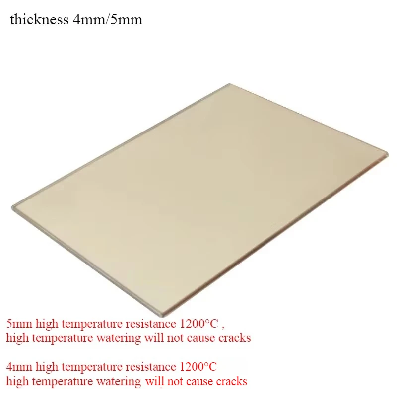 1PCS Fireplace door glass wood stove transparent microcrystalline ceramic glass High temperature resistant Glass thick 4mm/5mm