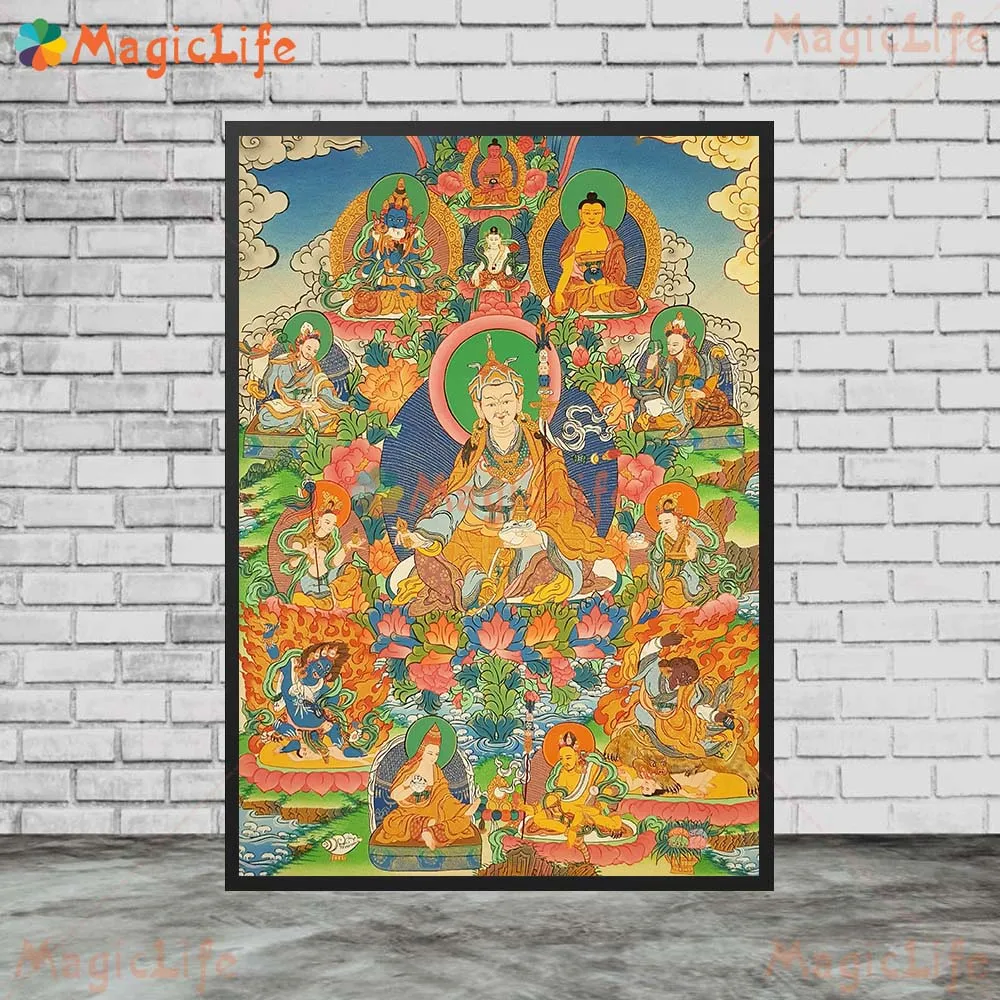 Guru Rinpoche Padmasambhava Bodhisattva Buddha Religion Wall Pictures For Living Room Poster Wall Art Canvas Painting Unframed