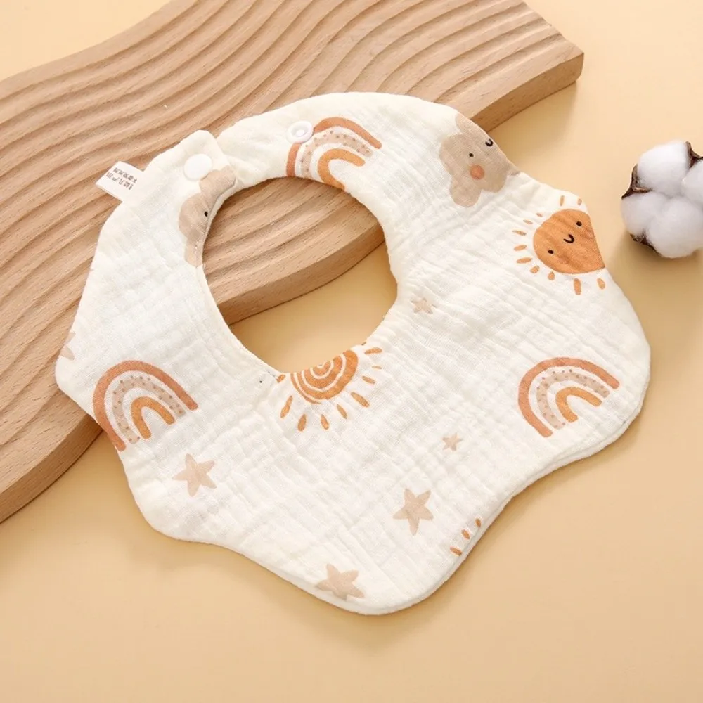 Accesorios para bebés, babero de algodón de 6 capas para bebé, impermeable, toalla de Saliva para niños de dibujos animados, delantal suave para bebé recién nacido