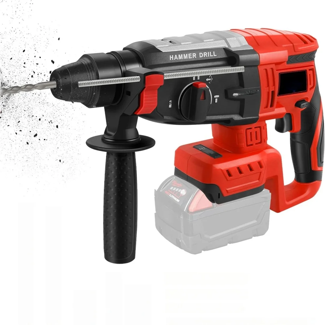 

Cordless Rotary Hammer Drill Fit With Mi.lwaukee 2.6J Impact SDS-Plus Chuck Brushless Motor For Concrete Home Use Construction