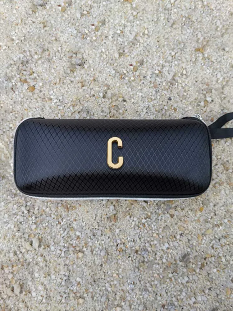 Customized Stylish PU Eyewear Cases Portable Personalized Customer Name for Women Elegant Charm: Optional Letter Design