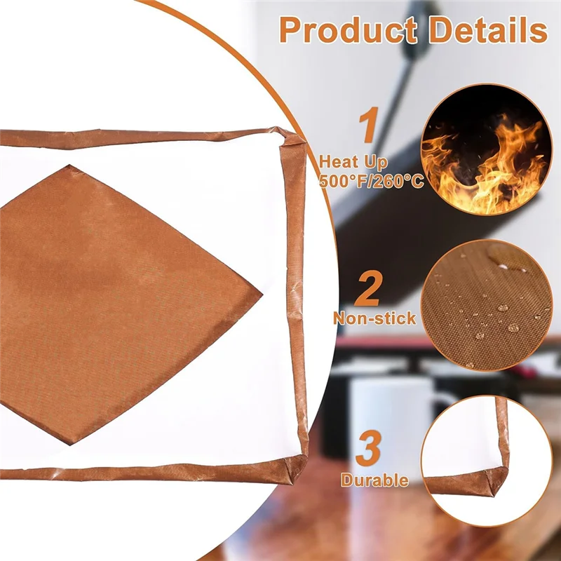 Copertura avvolgente da 2 pezzi per pressa di calore, copertura avvolgente da 16 x 20 pollici Copertura avvolgente per pressa di calore riutilizzabile resistente al calore Vogue