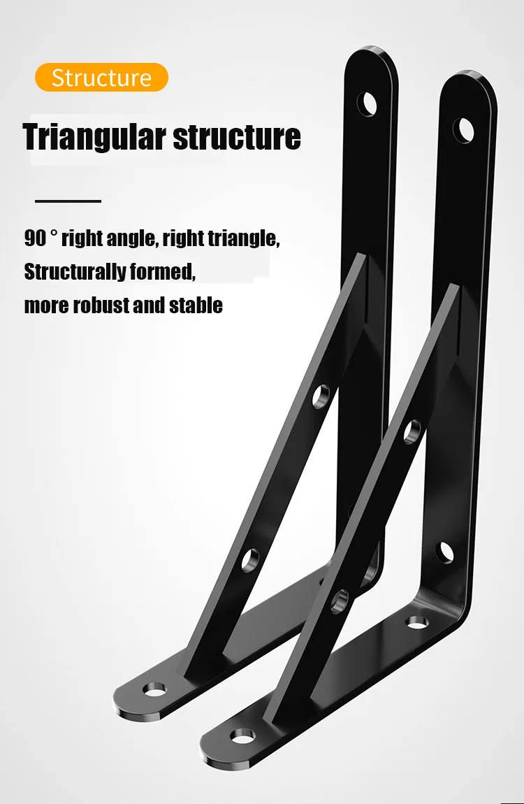 Triangle Folding Angle Bracket Heavy Support Adjustable Wall Mounted Bench Table Shelf Bracket Furniture Hardware