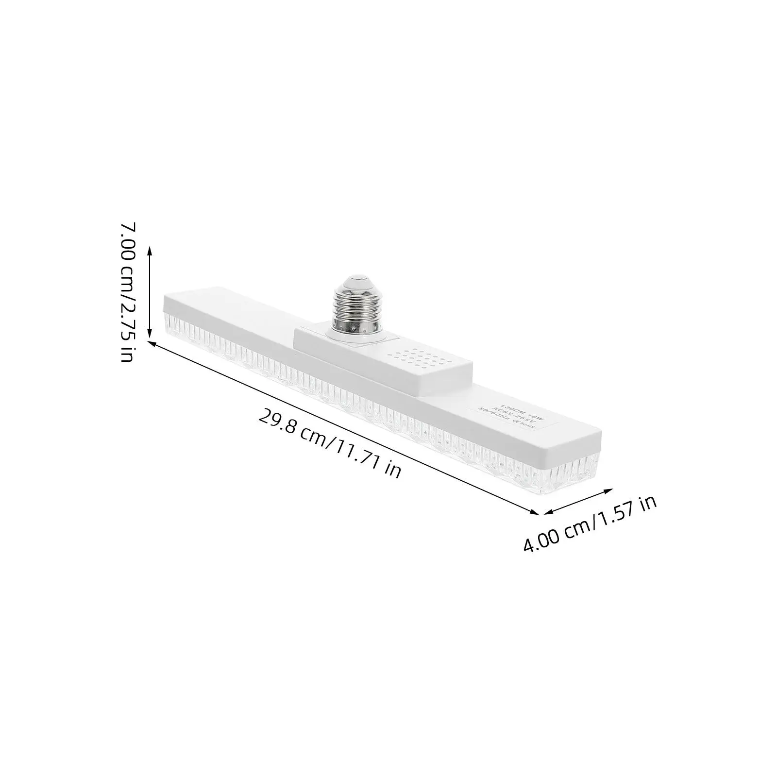 Modern Rectangular LED Strip Light 18W E27 Crystal Vanity Fixture for Home Bathroom Living Room Ceiling Mount Bright Lighting