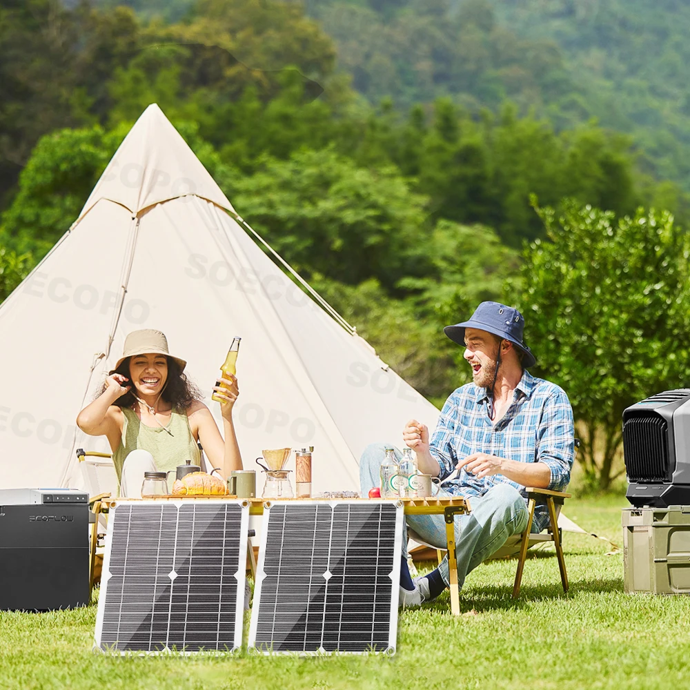 Obrázek 3: SOECOPO 600W s A volný 100A regulátor přenosné solární panel souprava 2*300W solární panely stejnosměrný 18v USB 5V výroba dodáván kemping telefon