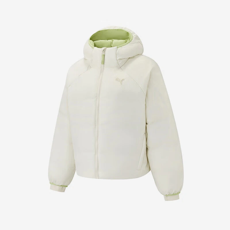 Puma genuine winter women's hooded casual sports short, warm and durable cotton jacket 635731-87