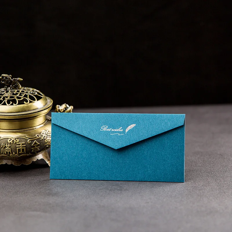 50pcs/lot Gilding Envelopes Bag Wedding Small Business Supplies Stationery DIY Postcard 150g Paper Invitations Storage Packaging